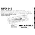BLAUPUNKT RPD 545 Instrukcja Obsługi