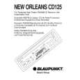 BLAUPUNKT NEW ORLEANS CD125 Instrukcja Obsługi