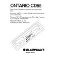 BLAUPUNKT ONTARIO CD85 Instrukcja Obsługi
