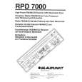 BLAUPUNKT RPD7000 Instrukcja Obsługi